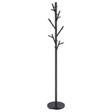 Clover 18 Hook Freestanding Metal Coat Rack, Black