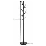 Clover 18 Hook Freestanding Metal Coat Rack, Black