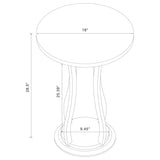 Elton Round Wood Top Accent Plant Stand Cherry