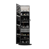 Swivel Jewelry Cabinet With Full Length Mirror
