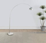 Krester 85" Chrome Arc Floor Lamp with Dome Shade