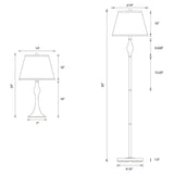 Griffin 3-Piece Floor and Table Lamp Set, Brushed Nickel
