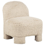 Accent Chair in Latte Fabric with Pocket Coil Seat