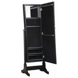 Cortez Cheval Mirror with Jewelry Storage, Black