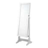 Yvonne Cheval Mirror with Jewelry Storage - Dove Grey