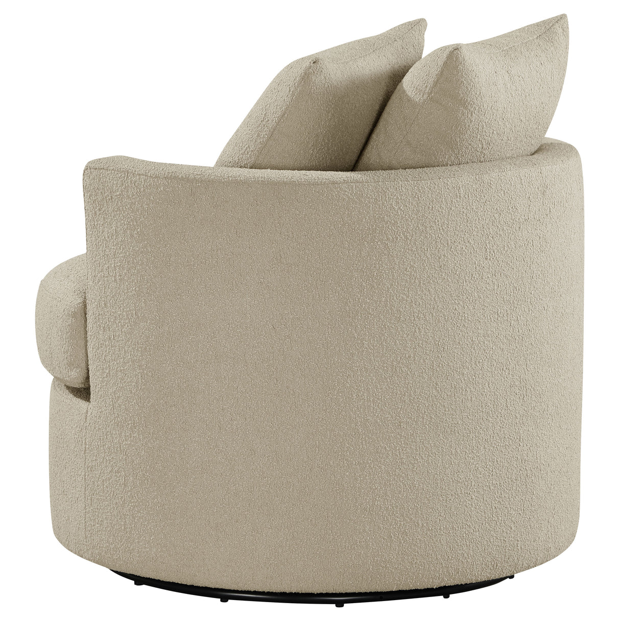 Debbie Upholstered Swivel Accent Chair in Camel