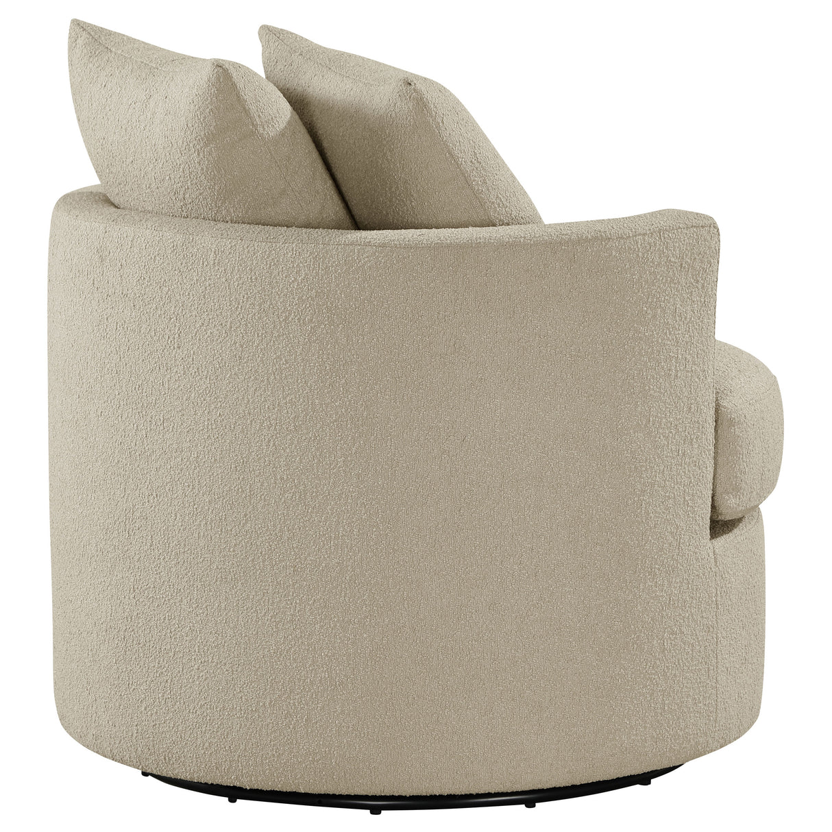 Debbie Upholstered Swivel Accent Chair in Camel