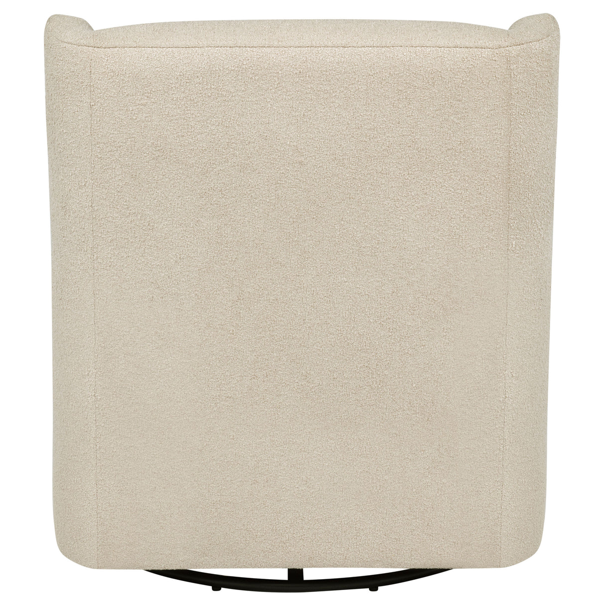 Serra Boucle Upholstered Swivel Glider in Sandy Beige