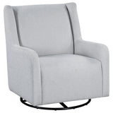 Serra Boucle Upholstered Swivel Glider - Dove Grey