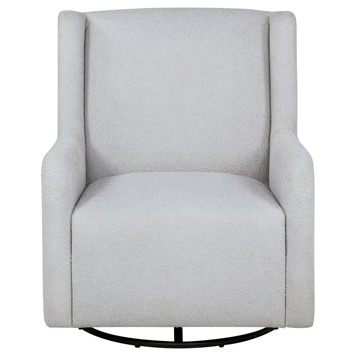 Serra Boucle Upholstered Swivel Glider - Dove Grey