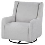 Serra Boucle Upholstered Swivel Glider - Dove Grey