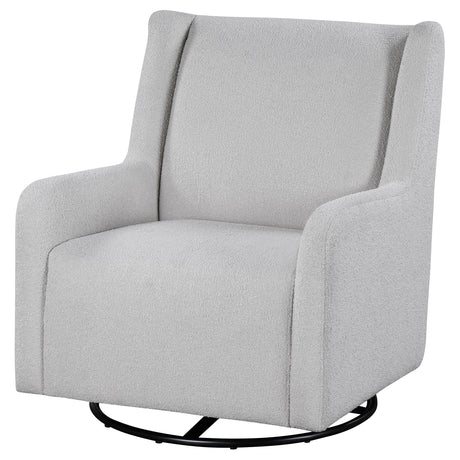 Serra Boucle Upholstered Swivel Glider - Dove Grey