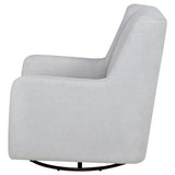 Serra Boucle Upholstered Swivel Glider - Dove Grey