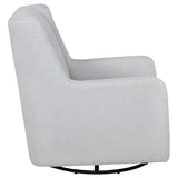 Serra Boucle Upholstered Swivel Glider - Dove Grey