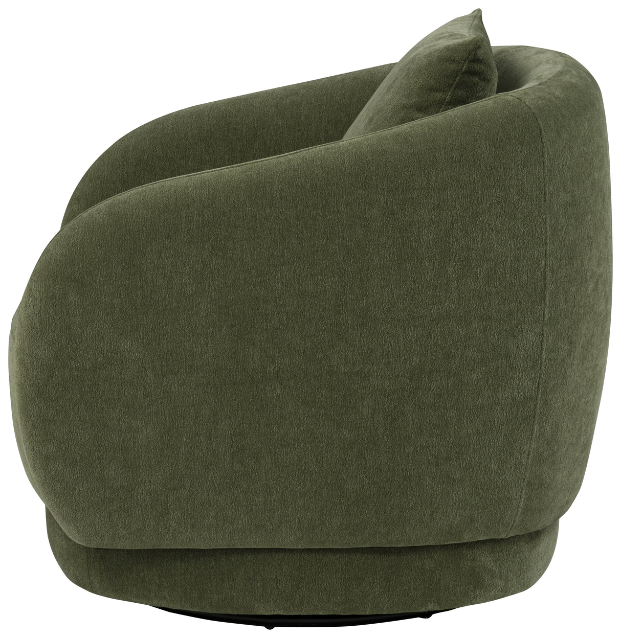 Arnaud Chenille Upholstered Swivel Accent Chair in Green