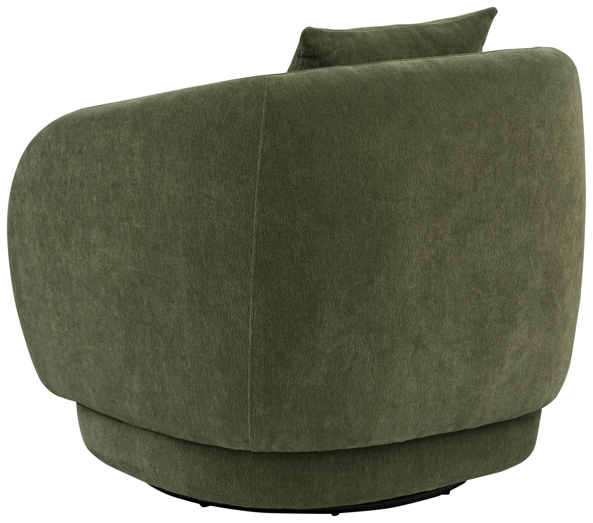Arnaud Chenille Upholstered Swivel Accent Chair in Green