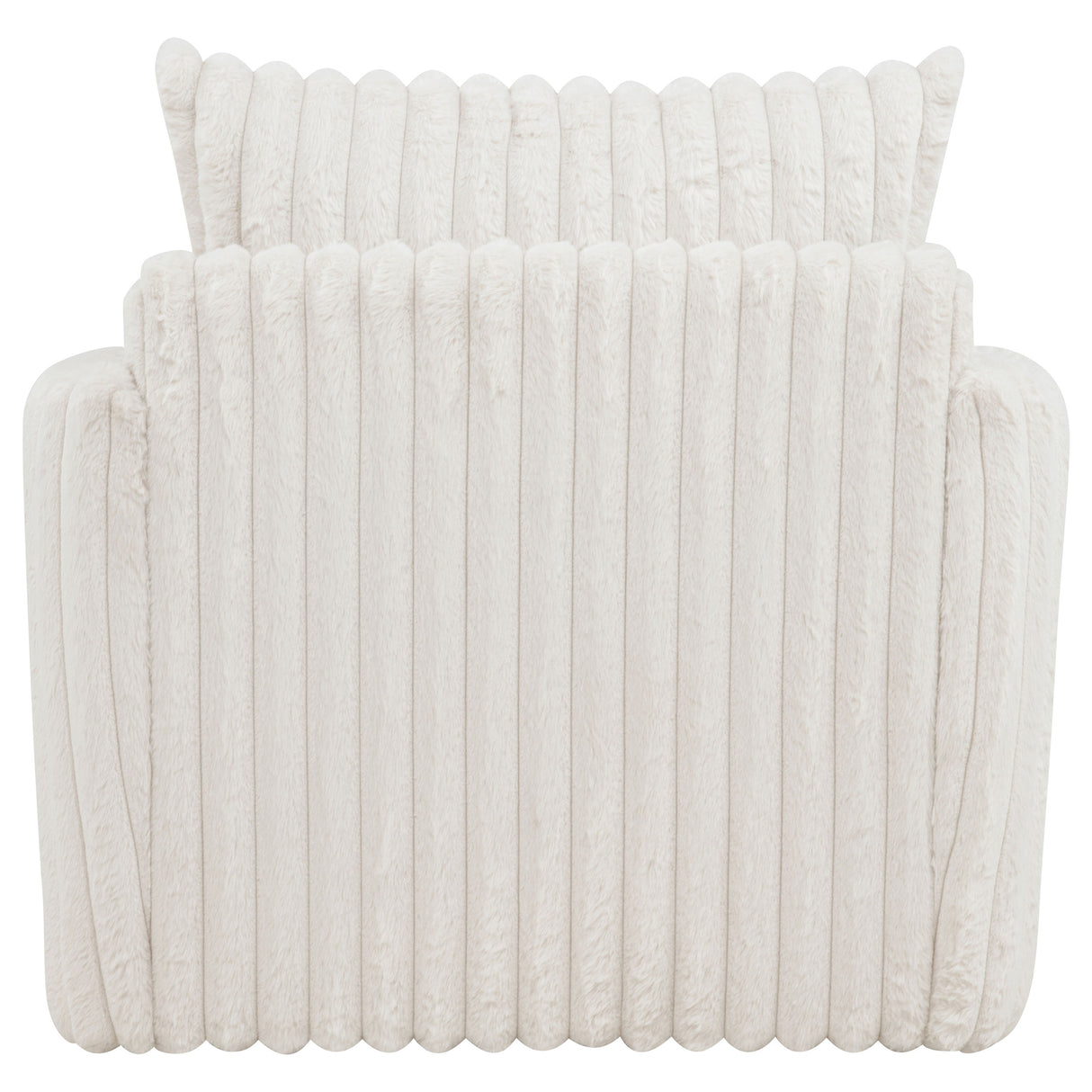 Sarco Corduroy Upholstered Swivel Accent Chair, Ivory