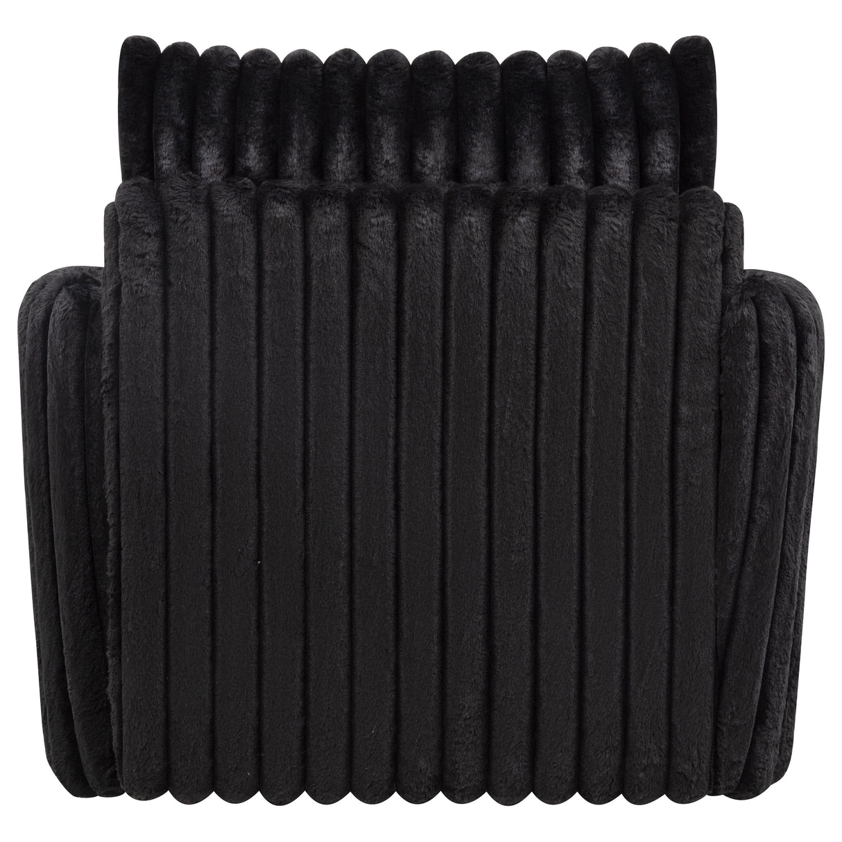 Sarco Corduroy Swivel Accent Chair in Black