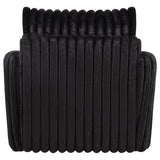 Sarco Corduroy Swivel Accent Chair in Black
