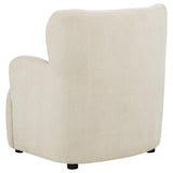 Beige Fabric Accent Chair with Tight Back Cushion
