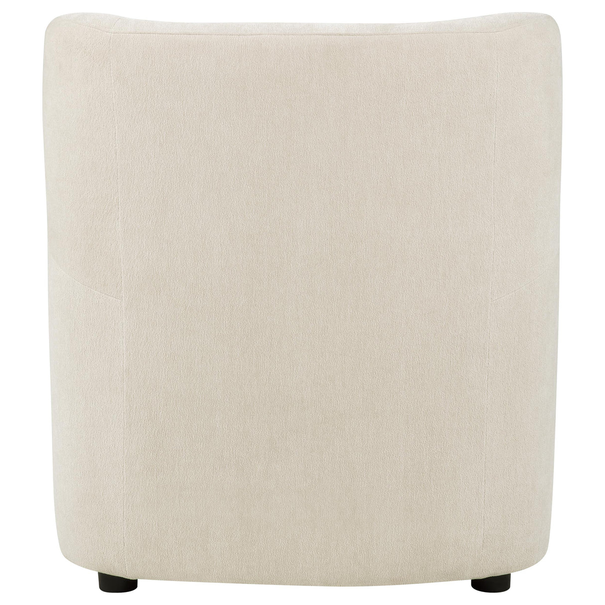 Beige Fabric Accent Chair with Tight Back Cushion