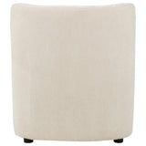 Beige Fabric Accent Chair with Tight Back Cushion