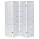 Roberto 4-Panel White Folding Shoji Screen