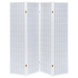 Roberto 4-Panel White Folding Shoji Screen