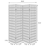 Roberto 4-Panel White Folding Shoji Screen