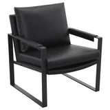 Rosalind Upholstered Track Arm Accent Chair in Black