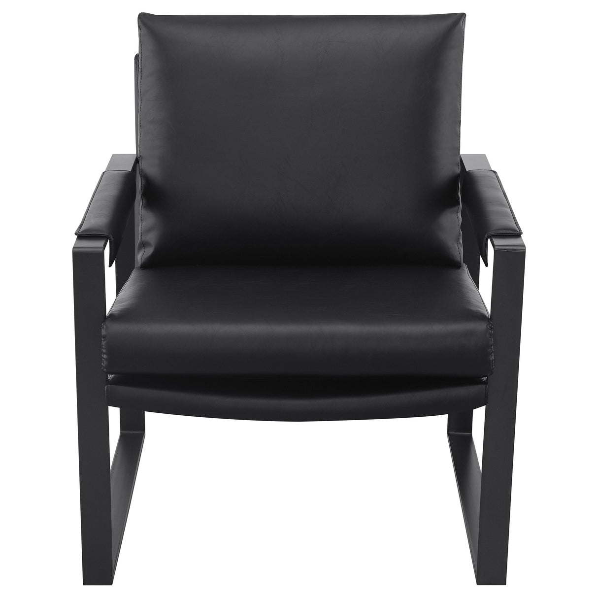 Rosalind Upholstered Track Arm Accent Chair in Black