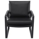 Rosalind Upholstered Track Arm Accent Chair in Black