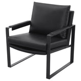 Rosalind Upholstered Track Arm Accent Chair in Black
