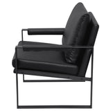 Rosalind Upholstered Track Arm Accent Chair in Black