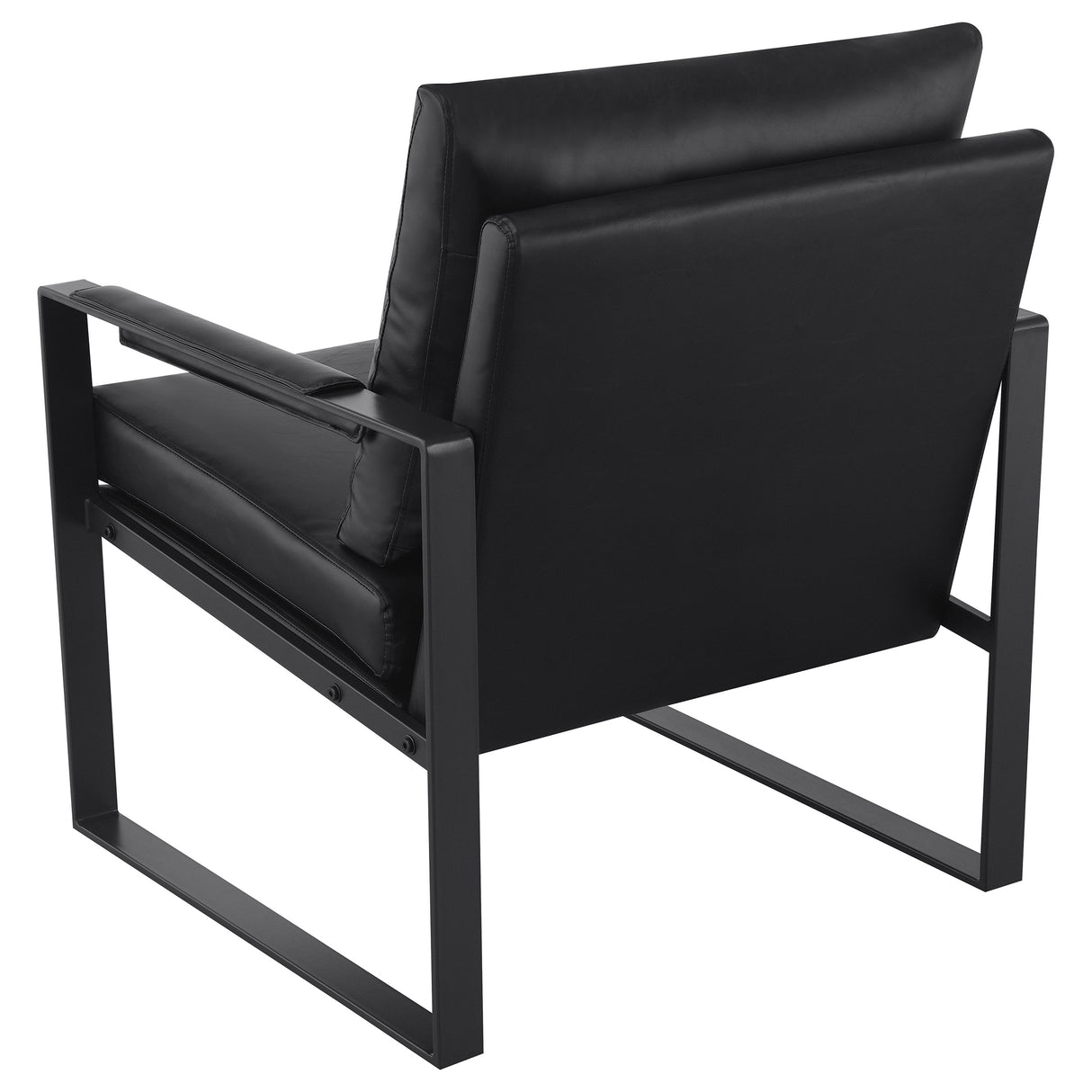 Rosalind Upholstered Track Arm Accent Chair in Black