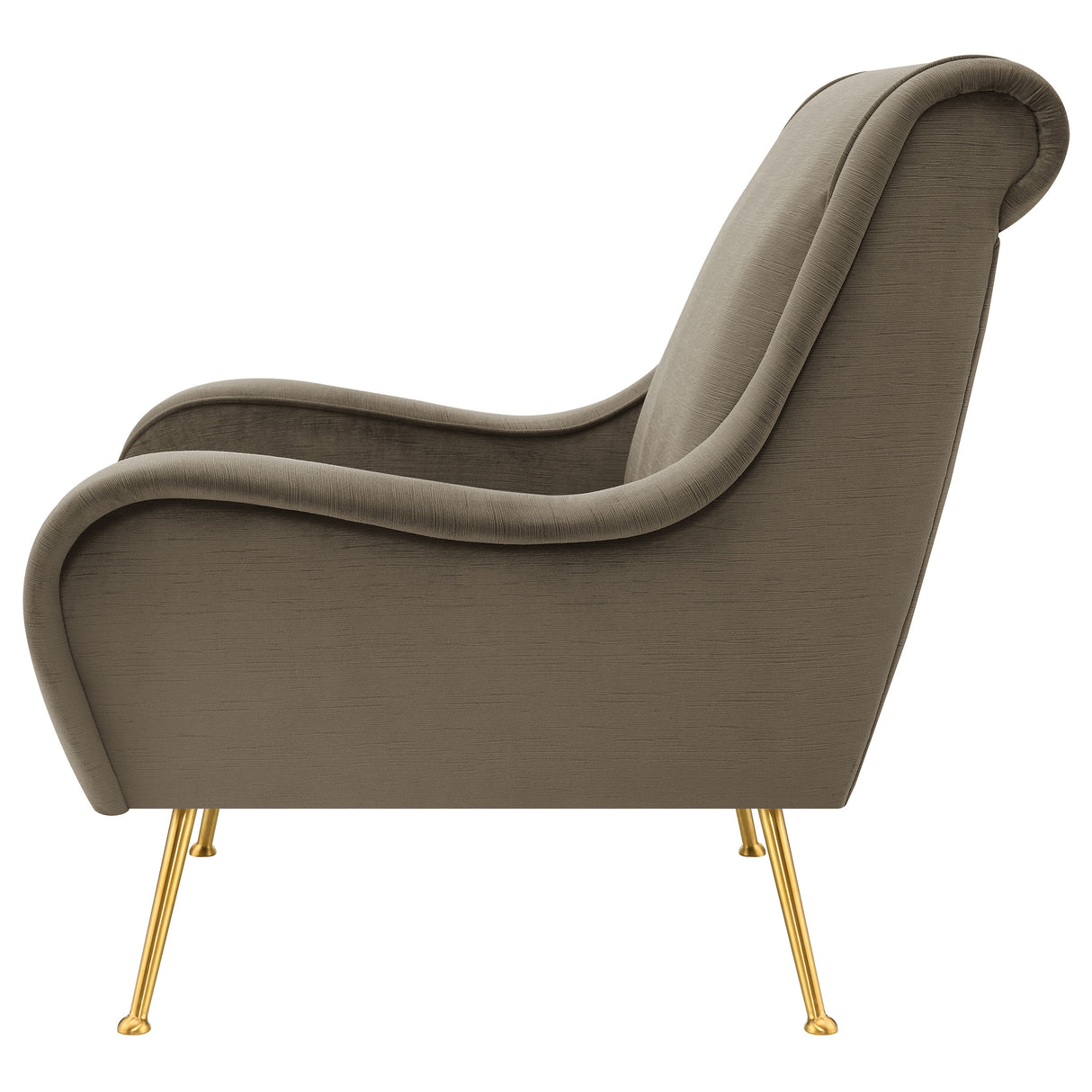 Ricci Upholstered Saddle Arm Accent Chair - Truffle