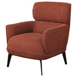 Andrea Upholstered Crescent Arm Accent Chair in Orange