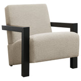 Fitzroy Boucle Upholstered Accent Arm Chair in Latte