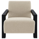 Fitzroy Boucle Upholstered Accent Arm Chair in Latte