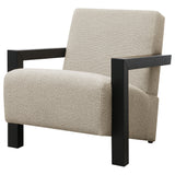 Fitzroy Boucle Upholstered Accent Arm Chair in Latte