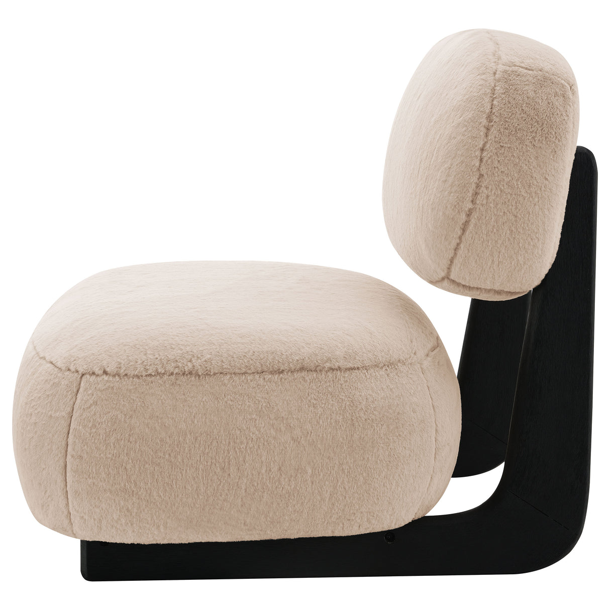 Duffie Upholstered Armless Accent Chair in Camel
