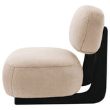 Duffie Upholstered Armless Accent Chair in Camel
