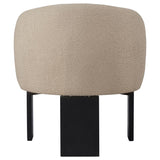 Valdez Boucle Upholstered Barrel Back Accent Chair Beige