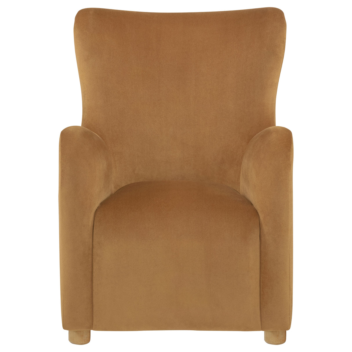 Thornton Cognac Velvet Wingback Lounge Accent Chair