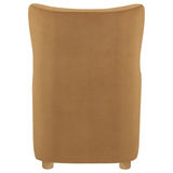 Thornton Cognac Velvet Wingback Lounge Accent Chair
