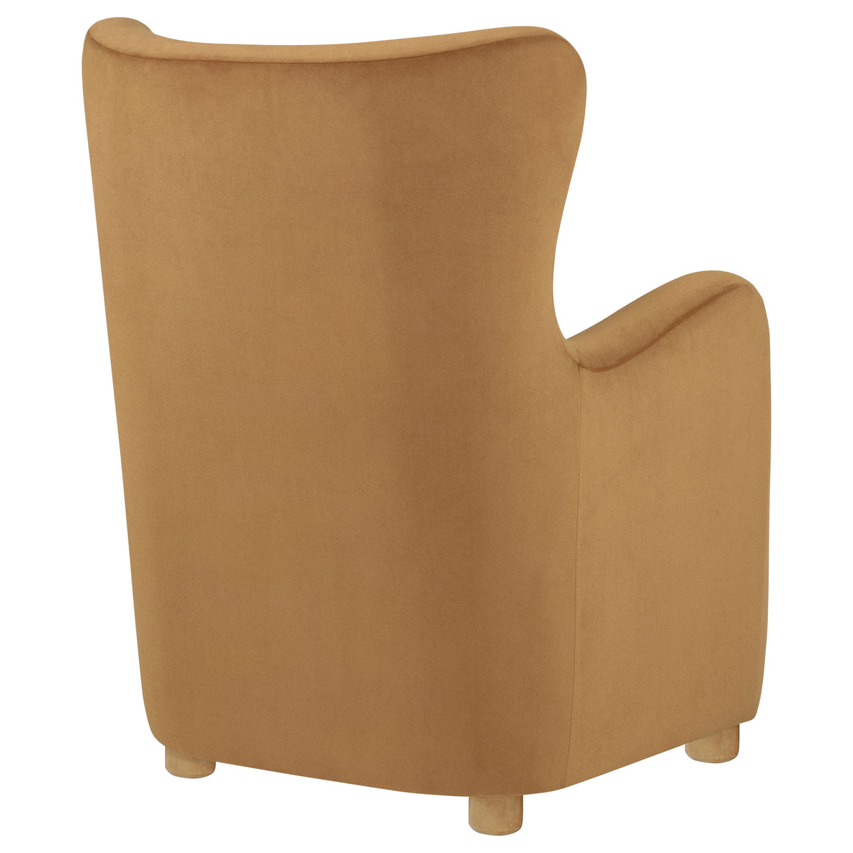 Thornton Cognac Velvet Wingback Lounge Accent Chair
