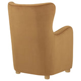 Thornton Cognac Velvet Wingback Lounge Accent Chair