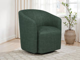 Mossbrook Fabric Upholstered Swivel Accent Chair - Green