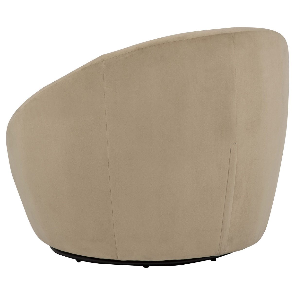 Myernick Camel Velvet Swivel Barrel Accent Chair