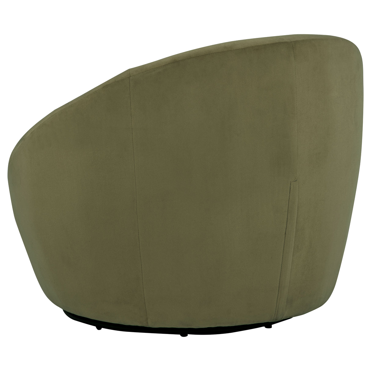 Myernick Olive Velvet Swivel Barrel Accent Chair